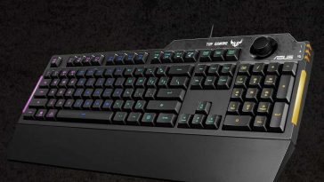 Asus TUF Gaming K1 Tastiera Gaming USB laterale