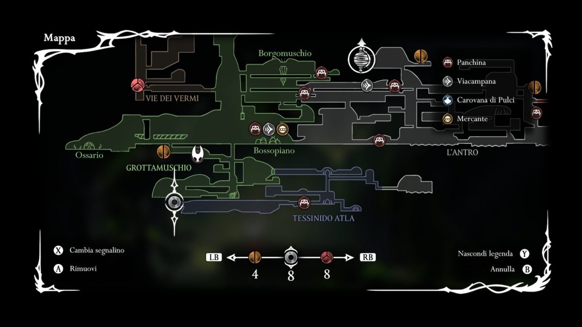 mappa per trovare la tessiluce