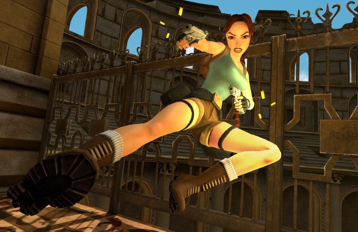 screenshot di tomb raider remastered con lara croft che fa un salto