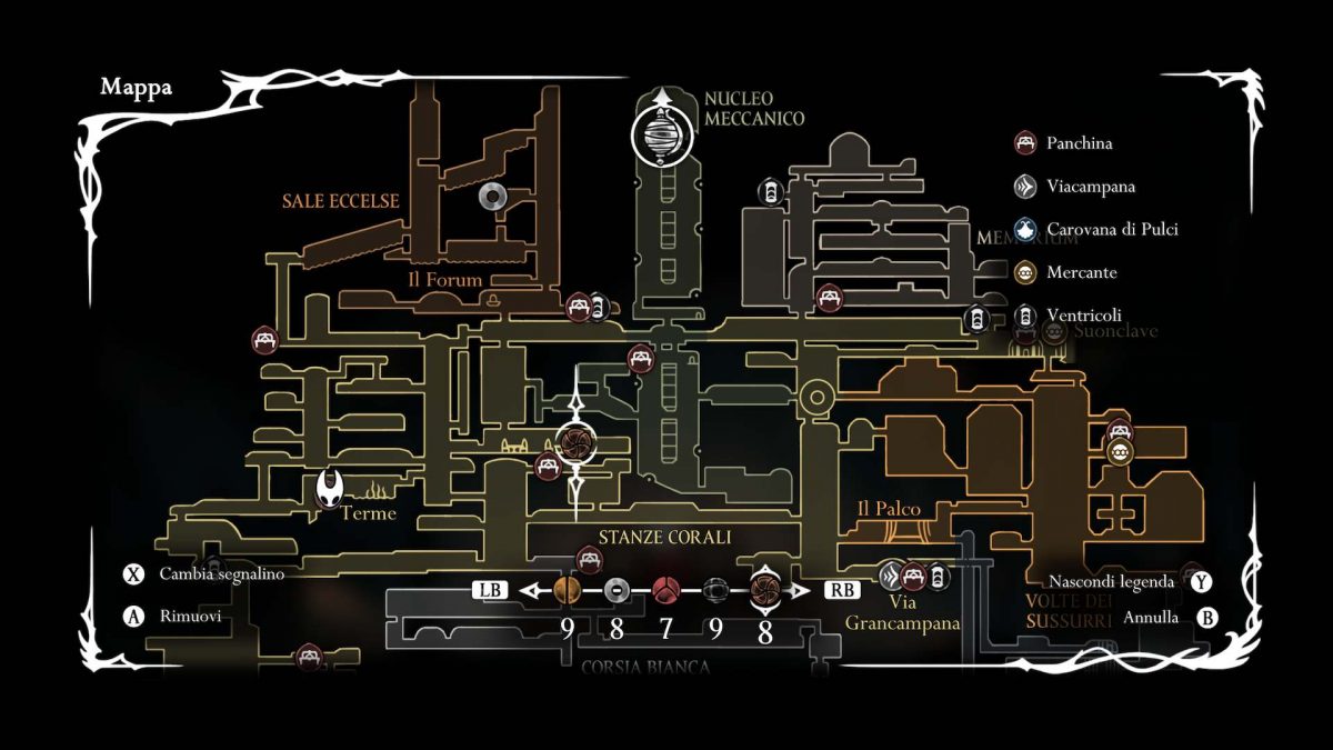 posizione in mappa della zona della quest