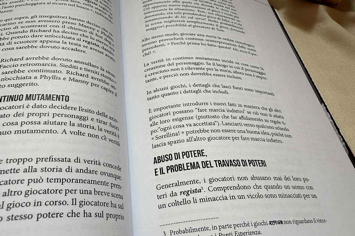 Pagine in bianco e nero di Andiamo In Jeep che narrano gli strumenti con cui giocare al meglio i suois cenari