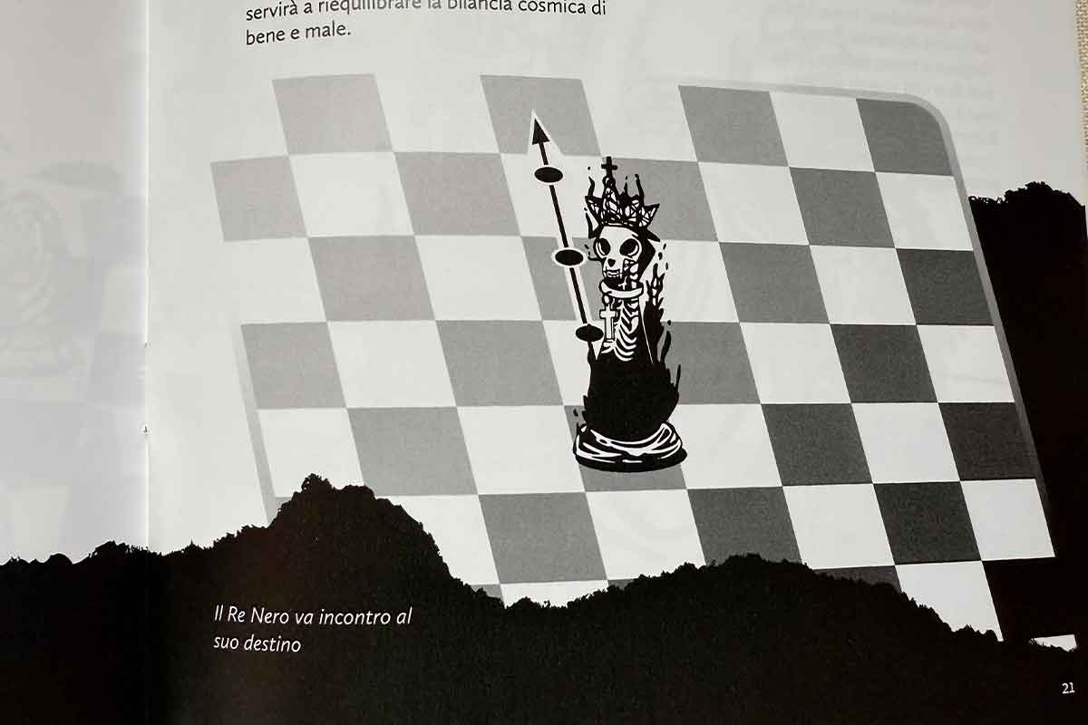 Il disegno della pedina della morte in Deaths' Gambit