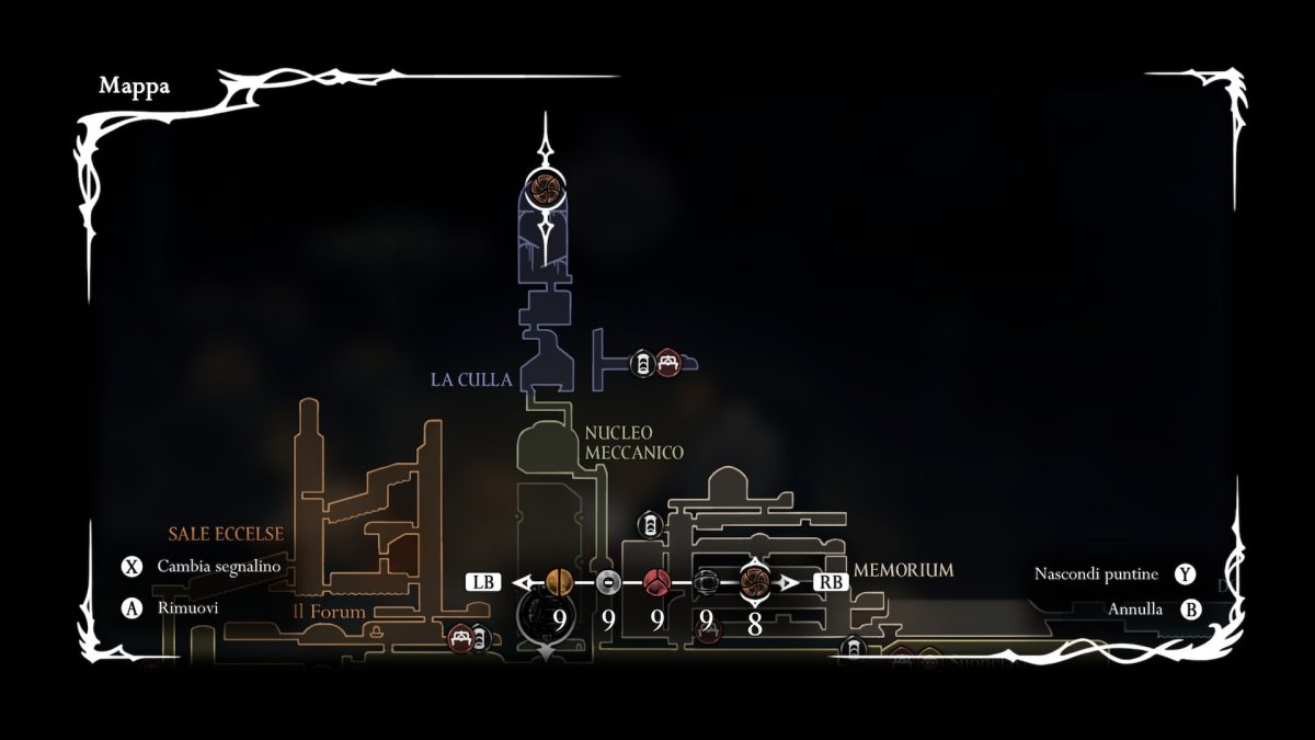 cimelio di superficie posizione in mappa silksong