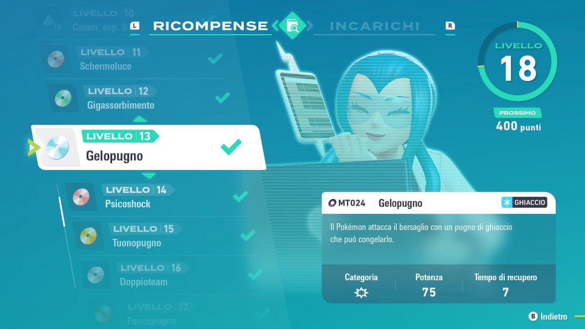 screenshot di leggende pokemon z-a con incarichi di martynia