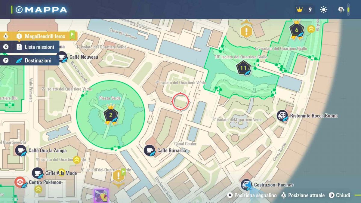 posizione in mappa del flabebe colore bianco leggende pokemon z-a