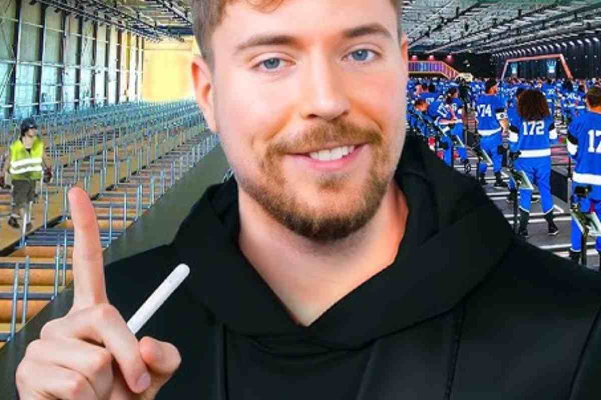 MrBeast nell'anteprima di un suo video su YouTube