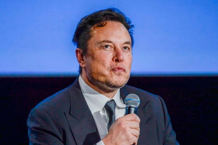 Elon Musk con il microfono