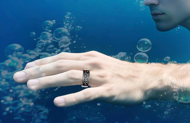 anello smart mano nuotatore
