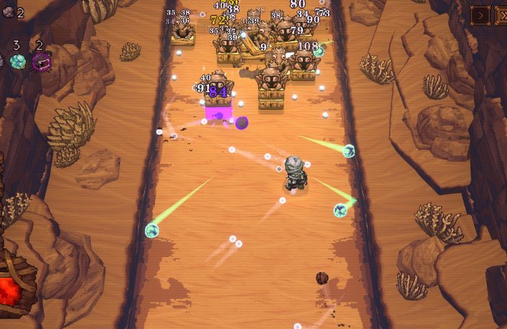 screenshot di una partita di ball x pit