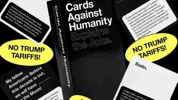 scatola cards against humanity explanation the joke con advertiser trump tariffs