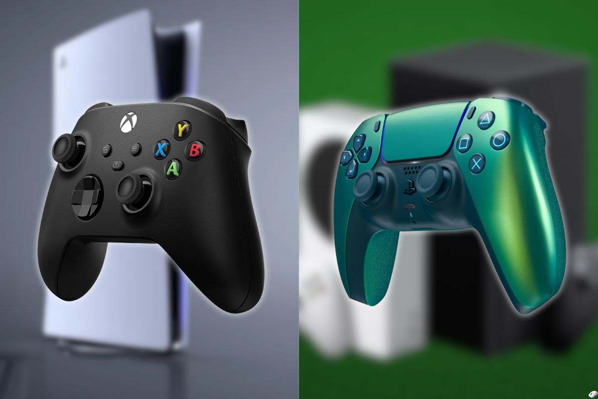 controller xbox con ps5 alle spalle, xontroller ps5 con xbox alle spalle