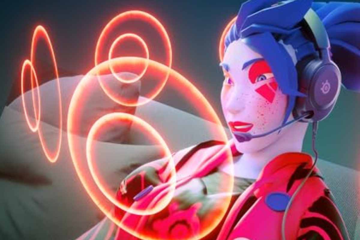 Illustrazione delle cuffie SteelSeries Articts Nova 1X con audio a 360°