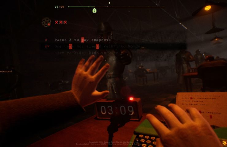 screenshot di final sentence del momento in cui commetti 3 errori e vieni eliminato