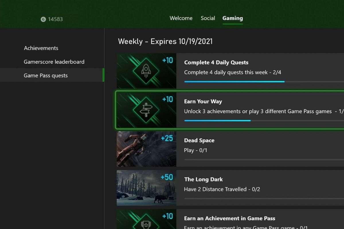 schermata premi di Xbox Game Pass