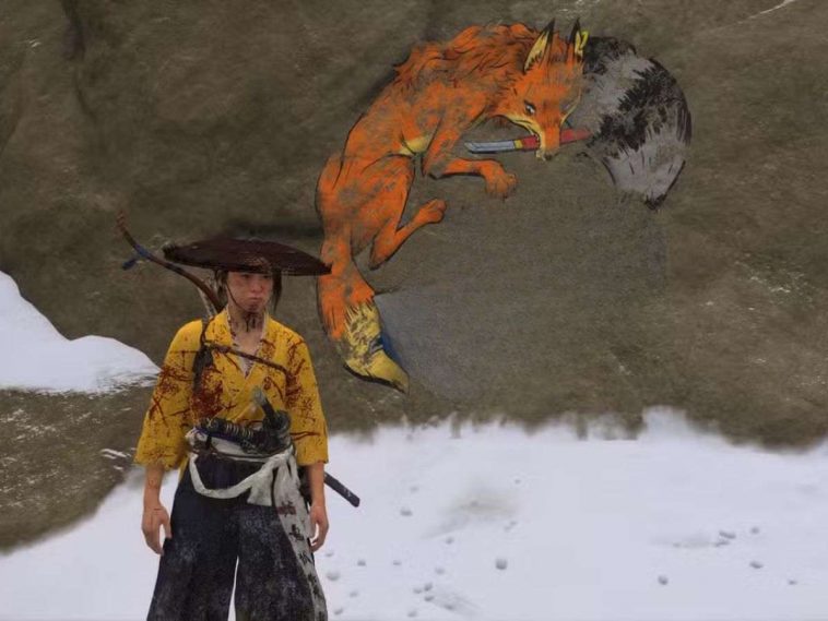 murales ghost of yotei volpe