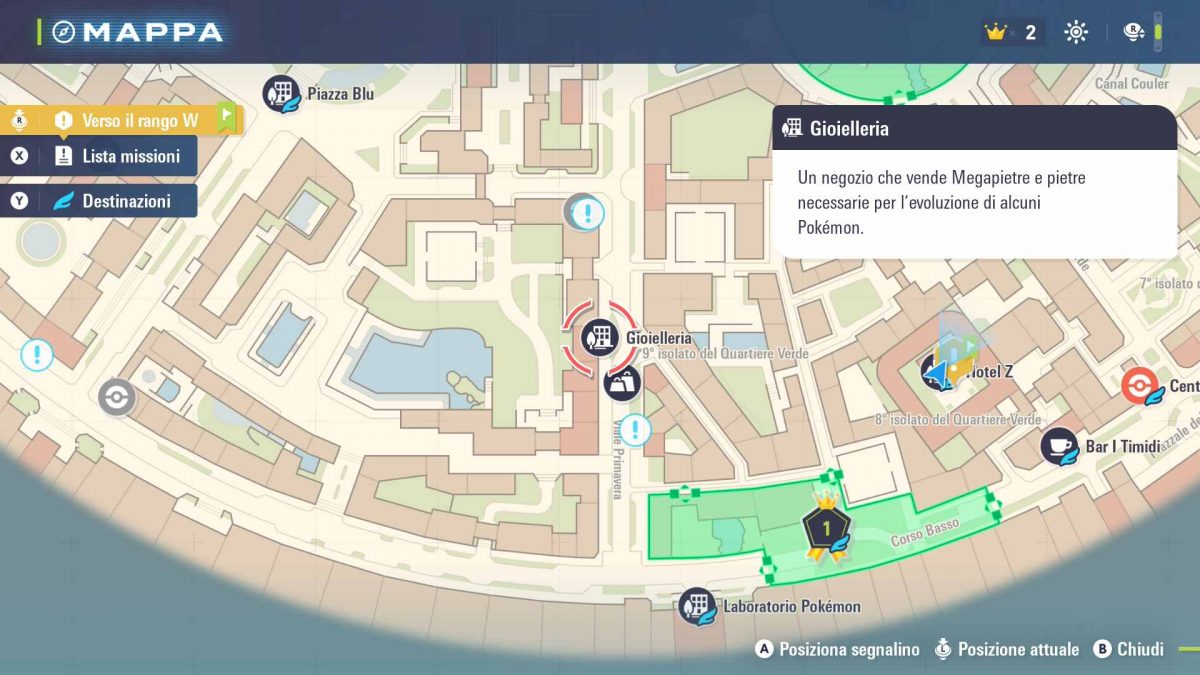 screenshot mappa leggende z-a con gioielleria