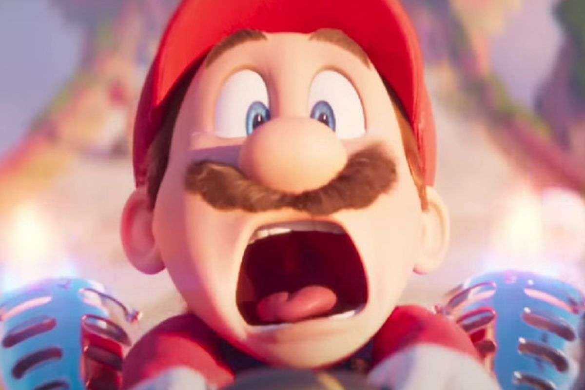 personaggo con cappello rosso e baffi a bocca aperta