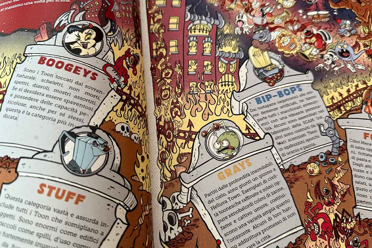 Le pagine interne del manuale che parlano dei tipi di Toon disponibili