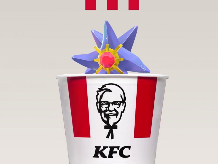 MegaStarmie all'interno del bucket di KFC