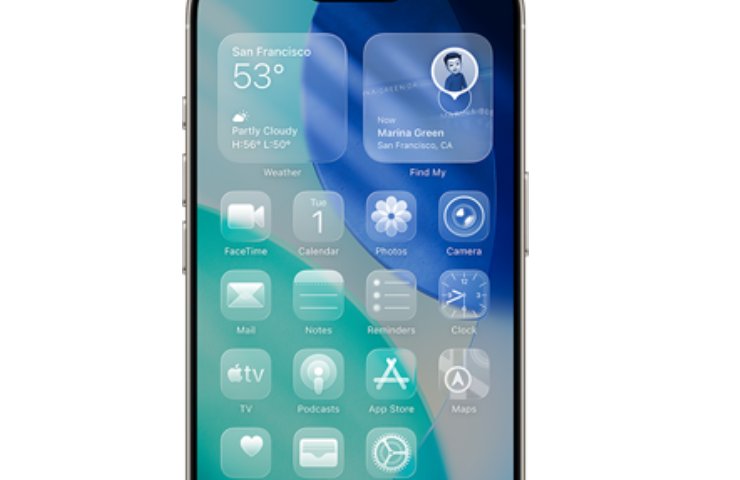 schermata liquid glass