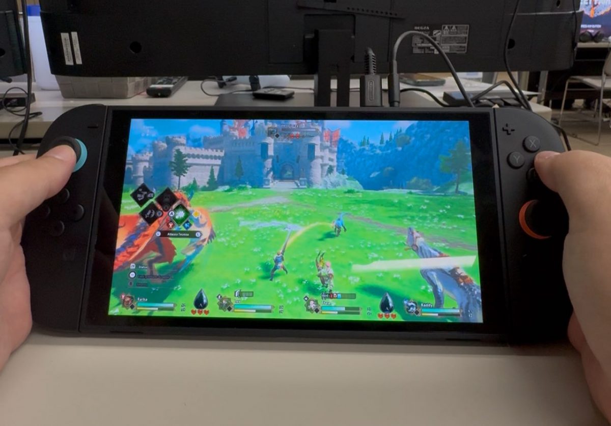 Combattimento di Monster Hunter Stories 3 Twisted Reflection visto da una Nintendo Switch 2