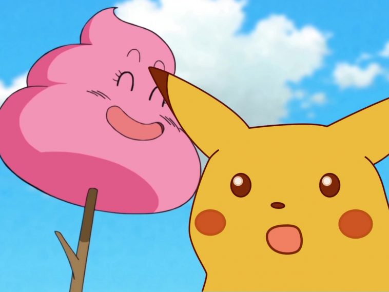pikachu sorpreso con cacca di arale