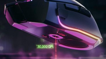 mouse razer basilisk v3 pro su sfondo viola scuro