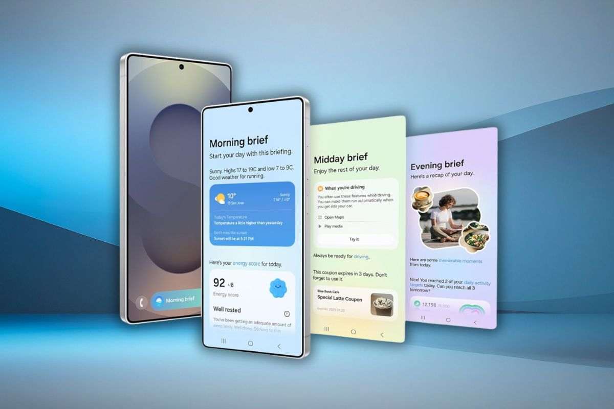 samsung galaxy s25 ultra con schermate evidenziate di rganizzazione della giornata