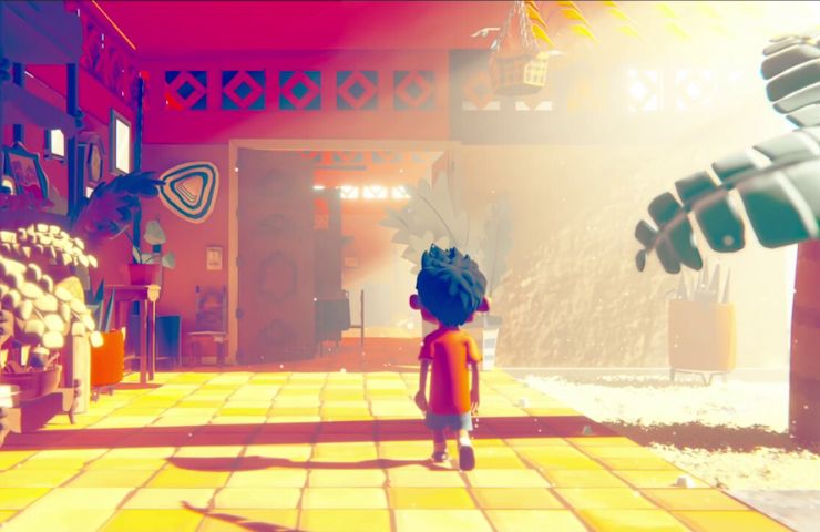 screenshot di sopa the tale of the stolen potato con bambino protagonista di spalle