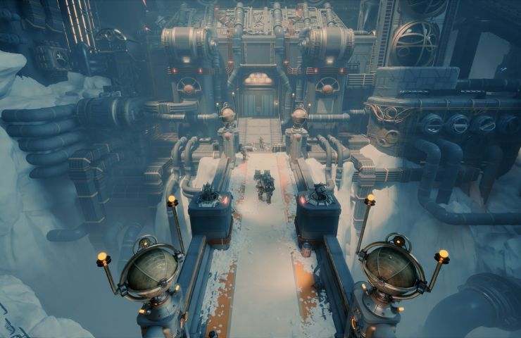 screenshot di the outer worlds 2 con città vista dall'alto