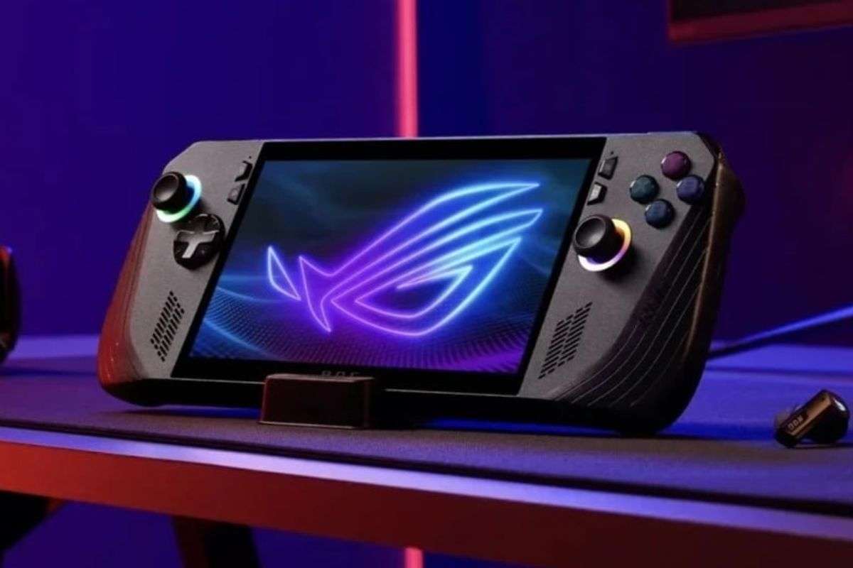 asus rog ally X su scrivania