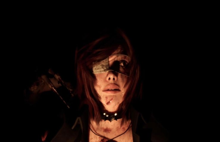 screenshot di Tormented souls 2 con ragazza bendata in primo piano