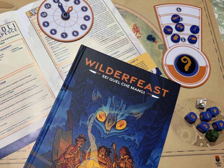 Manuale e accessori del GDR Wilderfeast