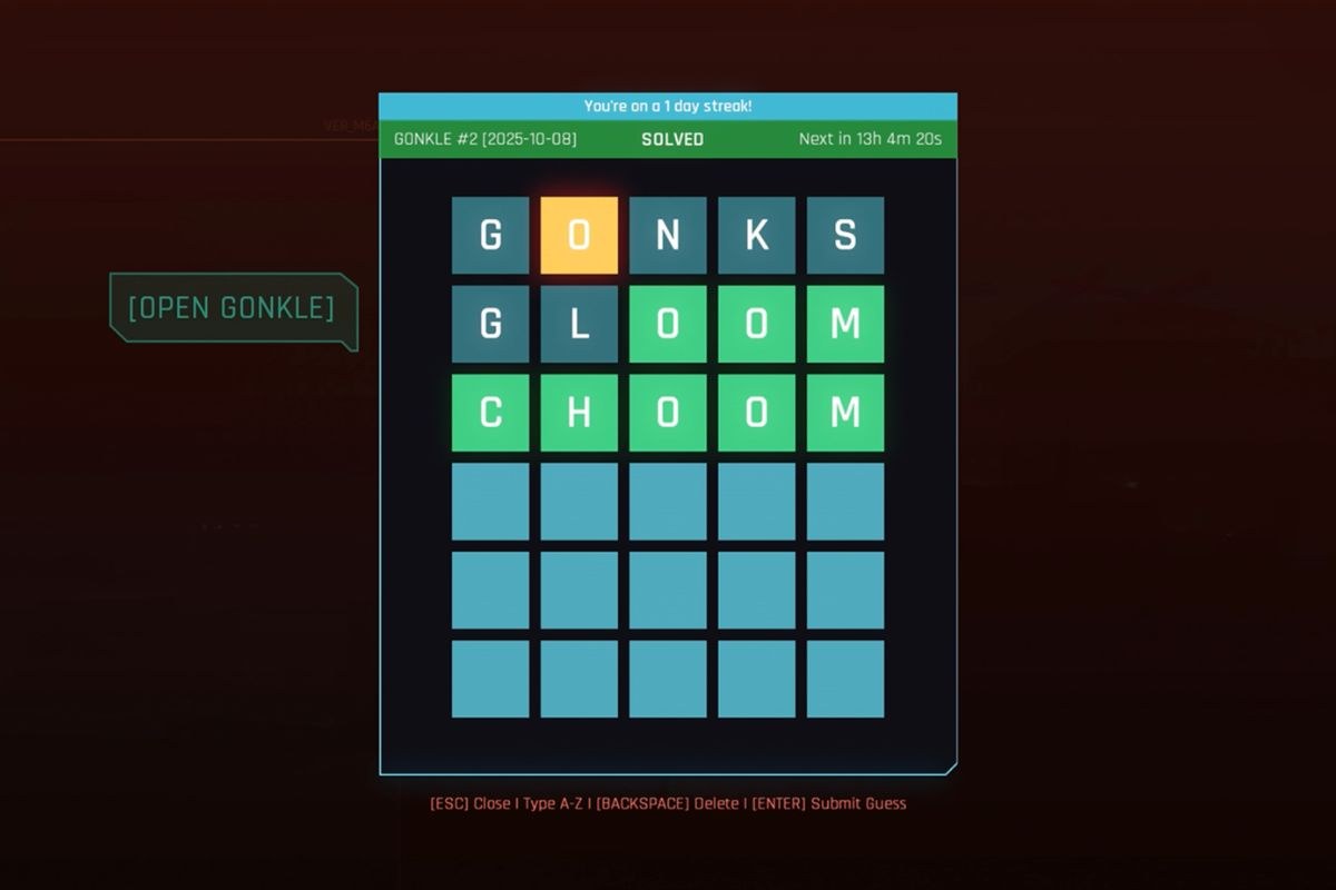 schermata di wordle con tabella 5*6