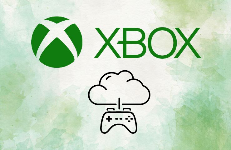 logo xbox con icona cloud gaming