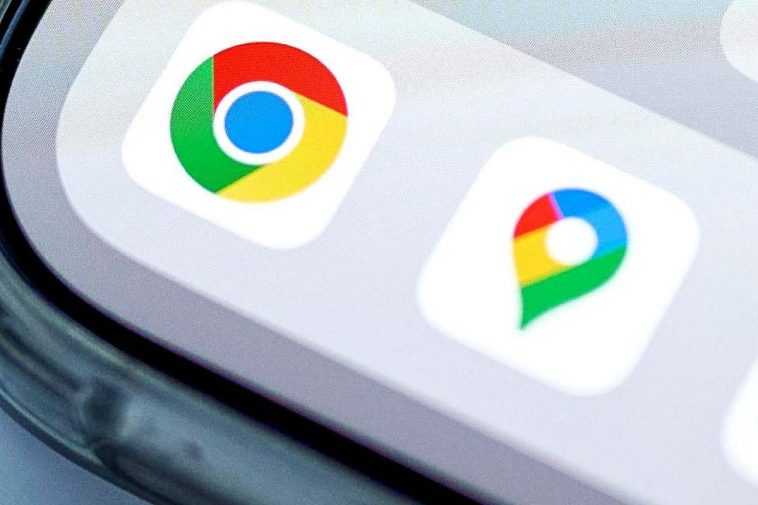 Icona di Google Chrome su un telefono