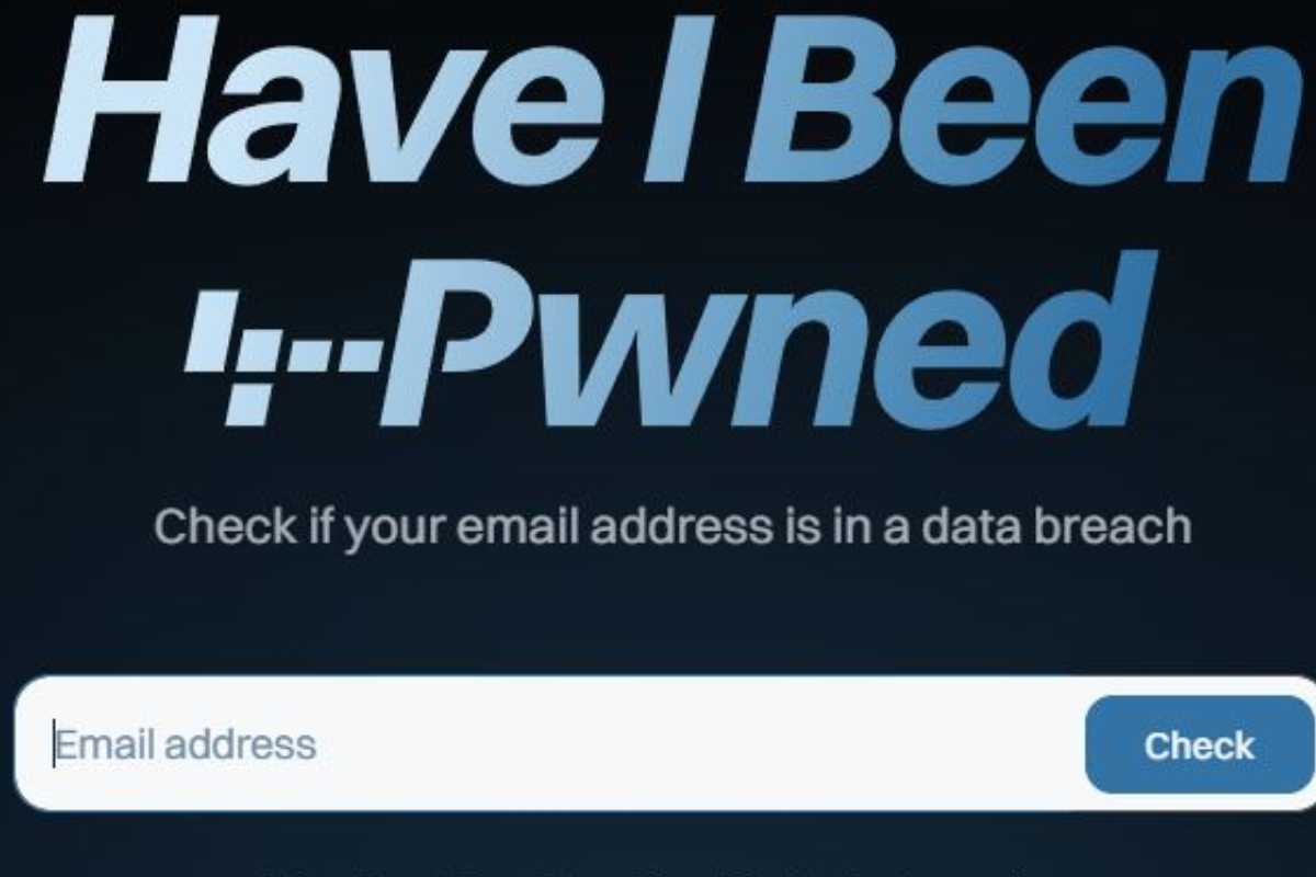 La schermata iniziale del sito Have I Been Pwned