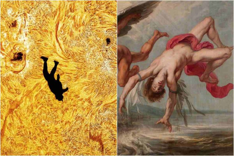 La foto di McCarthy fatta con i telescopi e un quadro vittoriano ispirato al mito di Icaro