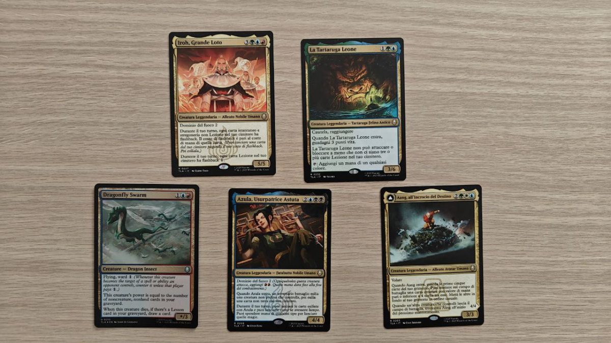 Alcune carte di Magic x Avatar