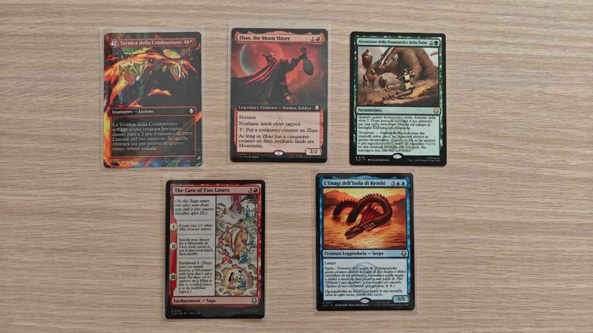 Carte di Magic Avatar: la Leggenda di Aang, alcune delle quali con Dominio degli elementi