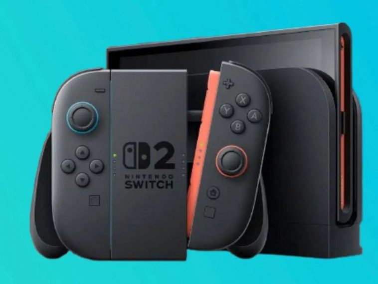 nntendo swtch 2 con schermo staccato nella stazone d ricarica