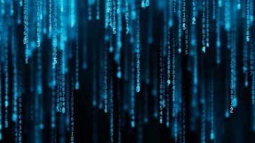 Codici digitali a pioggia: un'illustrazione