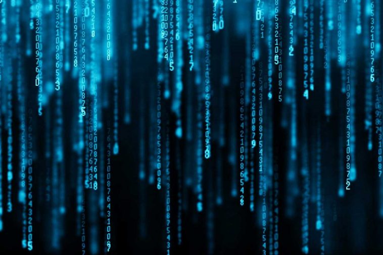 Codici digitali a pioggia: un'illustrazione