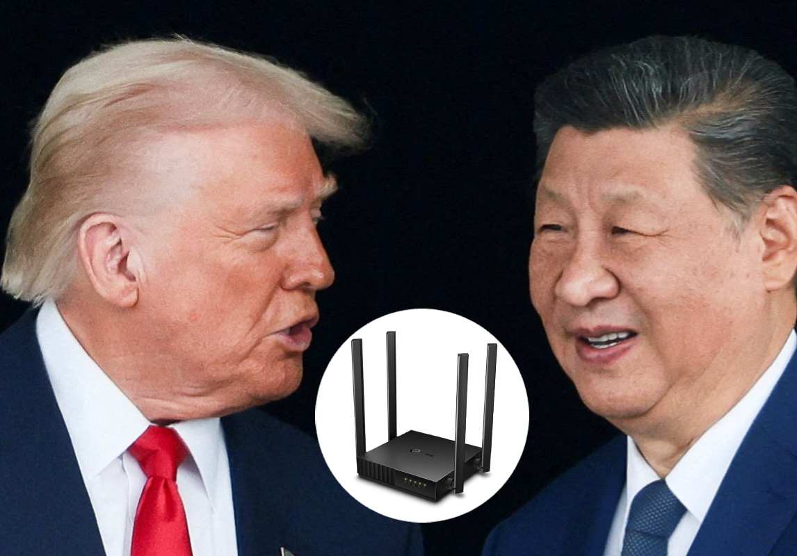 Trump e Xi Jinping e un router