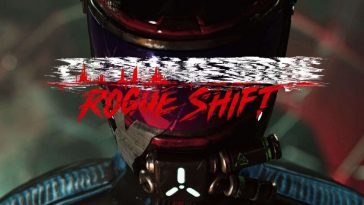 pilota con casco, scritta carmageddon rogue shift