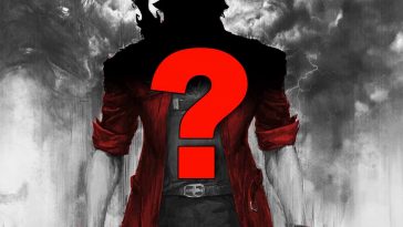 uomo con cappotto rosso e faccia oscurata, punto di domanda rosso