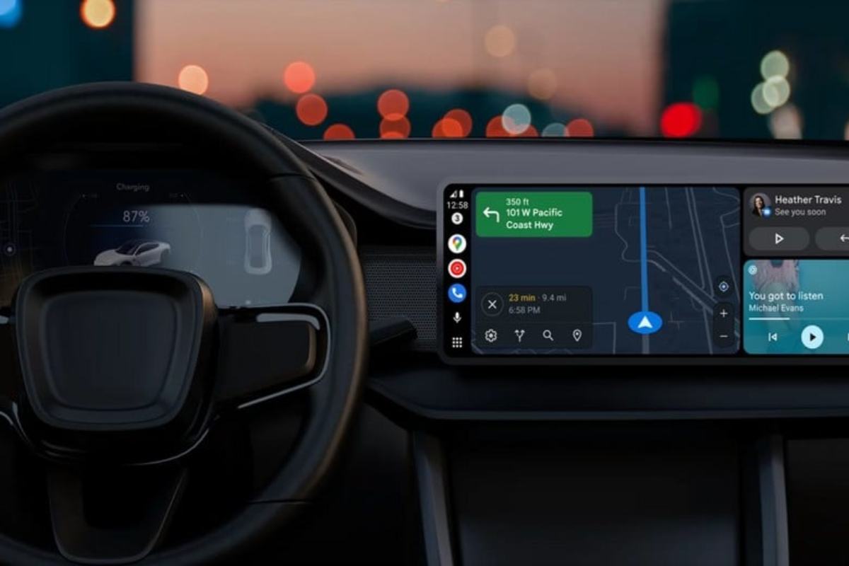 Android Auto in funzione in un'auto