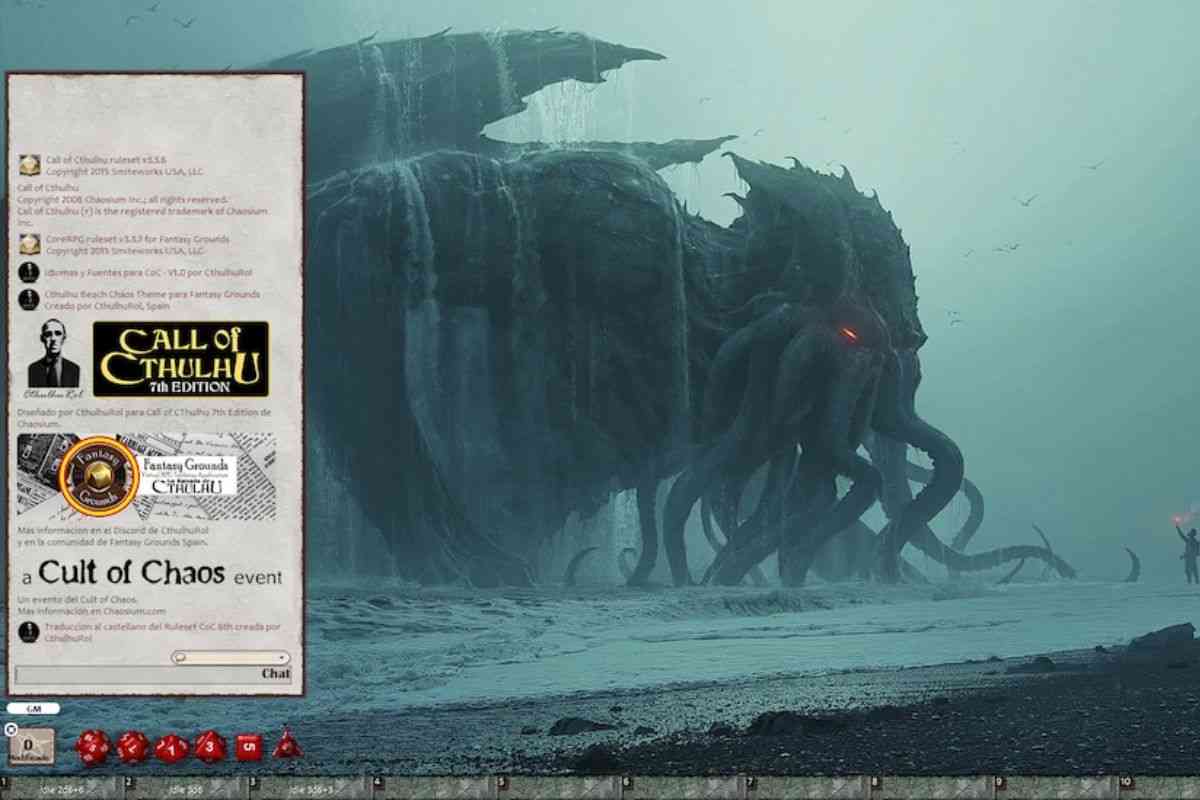 creatura con tentacoli alla bocca e ali che striscia su terreno innevato, scritta call of chtulu