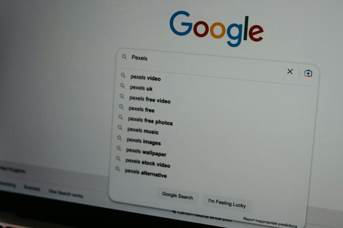 La home di Google Chrome con una ricerca