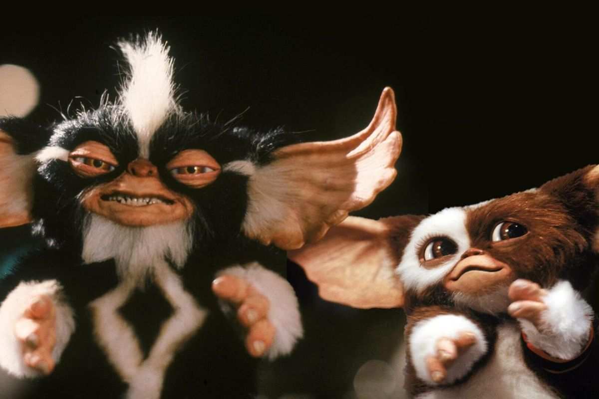 due mostri gremlins uno nero, uno marrone